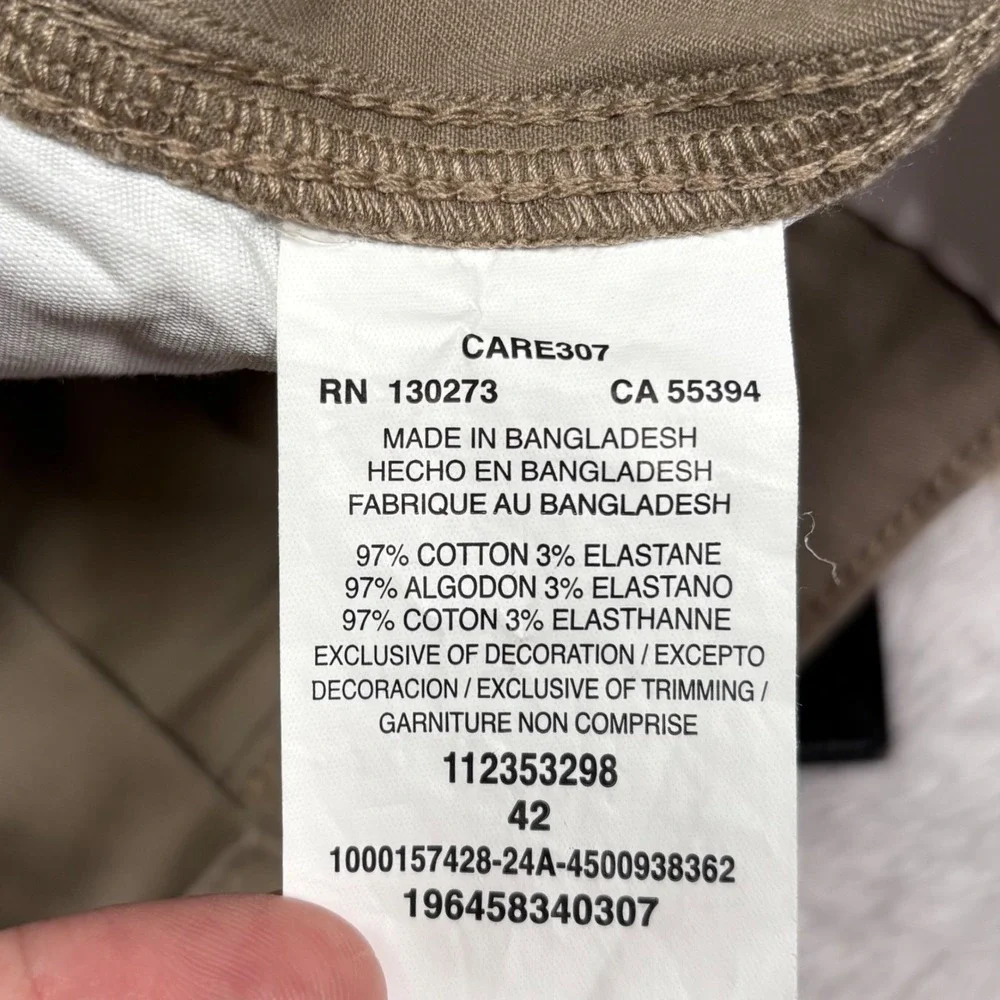 NEW Lee Cargo Shorts Men 42 Tawny Brown Relaxed Fit Active Stretch Baggy Street
